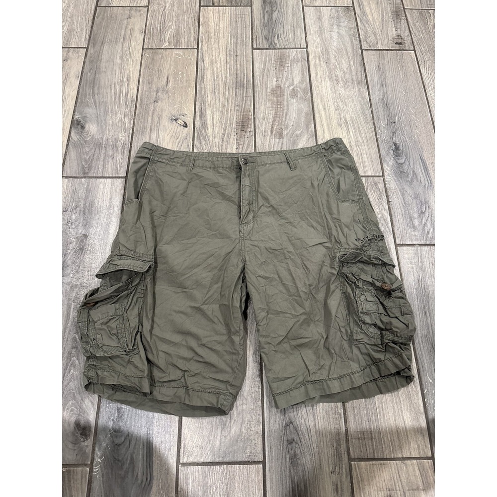 Harley-Davidson Men's Size 40 Olive Green Cargo Shorts 100% Cotton Pockets